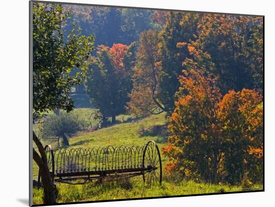 Fall Scenic of Farmland Along Cloudland Road, North of Woodstock, Vermont, USA-Joe Restuccia III-Mounted Photographic Print