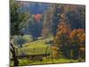 Fall Scenic of Farmland Along Cloudland Road, North of Woodstock, Vermont, USA-Joe Restuccia III-Mounted Photographic Print