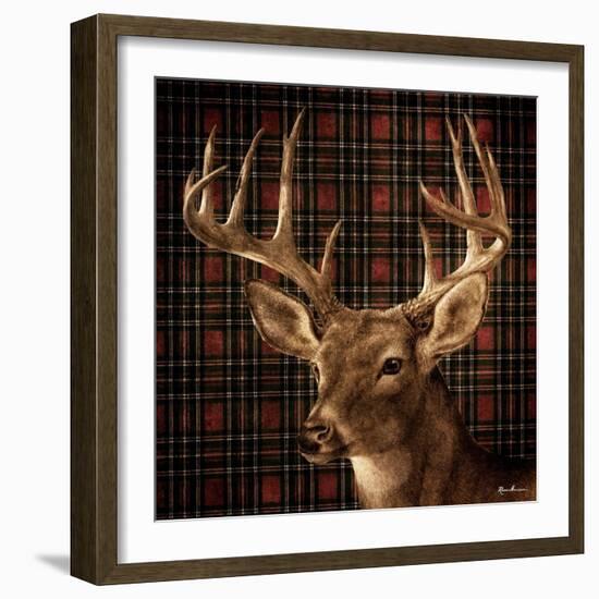 Fall Splendor on Plaid-Ruane Manning-Framed Art Print