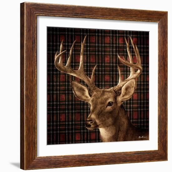 Fall Splendor on Plaid-Ruane Manning-Framed Art Print