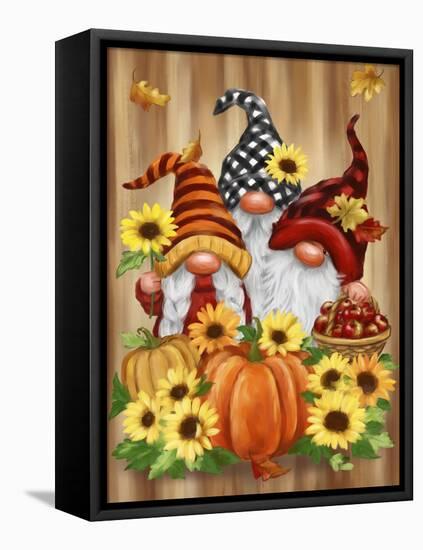 Fall Three Gnomes-MAKIKO-Framed Premier Image Canvas