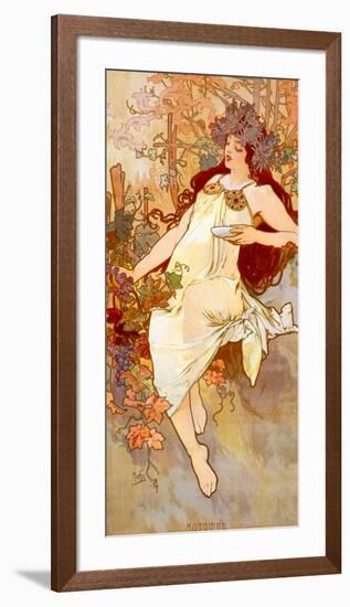 Fall-Alphonse Mucha-Framed Art Print