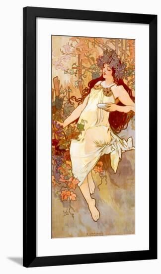 Fall-Alphonse Mucha-Framed Art Print