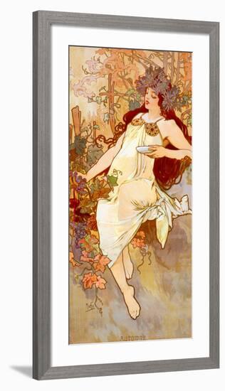 Fall-Alphonse Mucha-Framed Art Print