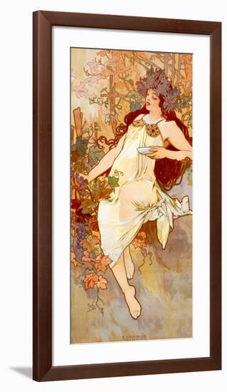 Fall-Alphonse Mucha-Framed Art Print