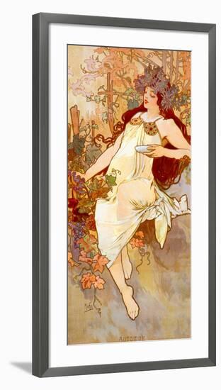 Fall-Alphonse Mucha-Framed Art Print