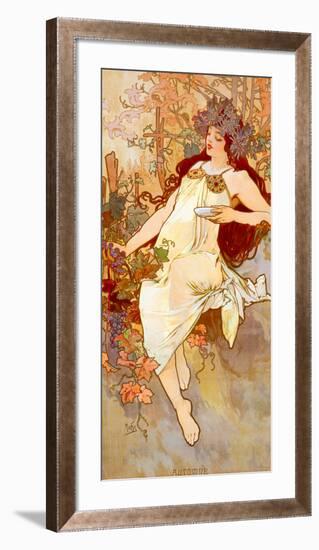 Fall-Alphonse Mucha-Framed Art Print