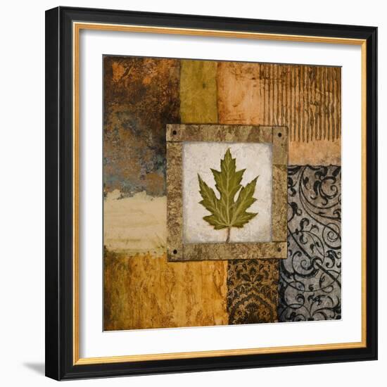 Fallen Leaf II (Green)-Michael Marcon-Framed Art Print