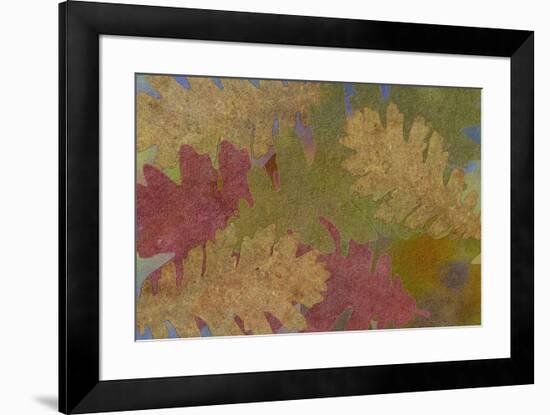 Fallen Leaves Red Golden-Cora Niele-Framed Giclee Print