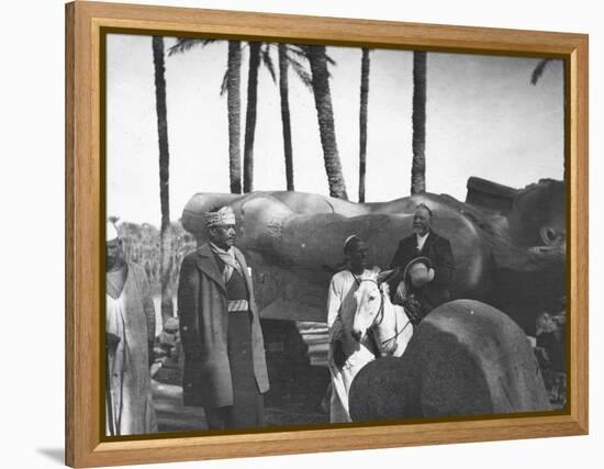 Fallen Monumental Statue of Rameses II, Memphis, Egypt, C1890-Newton & Co-Framed Premier Image Canvas