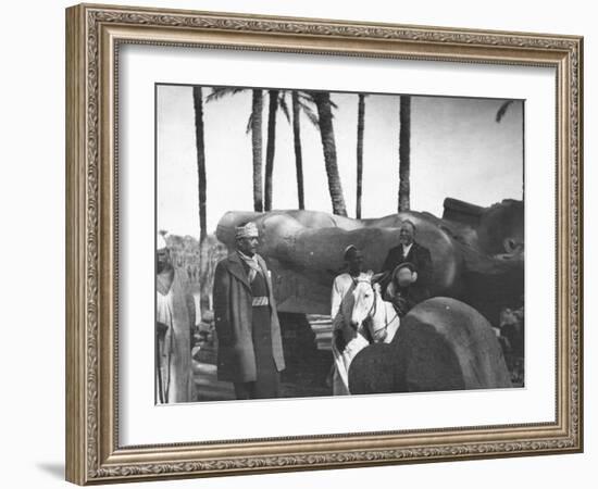 Fallen Monumental Statue of Rameses II, Memphis, Egypt, C1890-Newton & Co-Framed Photographic Print