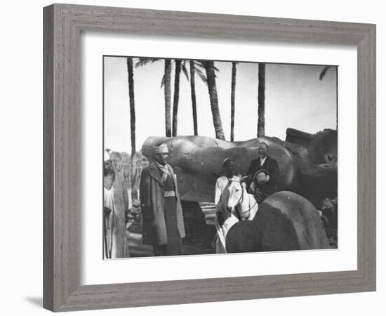 Fallen Monumental Statue of Rameses II, Memphis, Egypt, C1890-Newton & Co-Framed Photographic Print