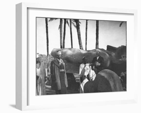 Fallen Monumental Statue of Rameses II, Memphis, Egypt, C1890-Newton & Co-Framed Photographic Print