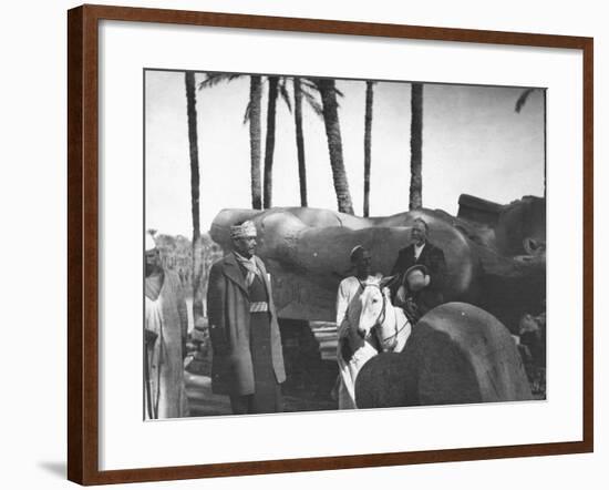 Fallen Monumental Statue of Rameses II, Memphis, Egypt, C1890-Newton & Co-Framed Photographic Print