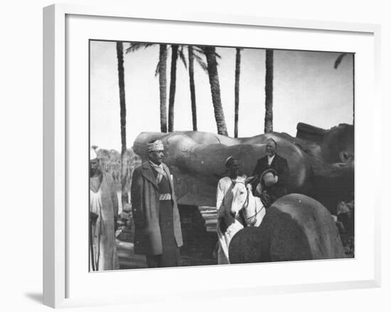 Fallen Monumental Statue of Rameses II, Memphis, Egypt, C1890-Newton & Co-Framed Photographic Print