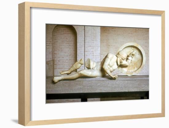 Fallen warrior from the East Pediment of the Temple of Aphaia, Aegina, Greece, built c500-c480 BC-Unknown-Framed Giclee Print