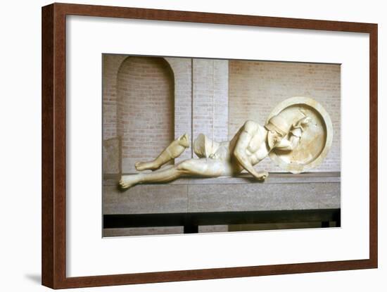 Fallen warrior from the East Pediment of the Temple of Aphaia, Aegina, Greece, built c500-c480 BC-Unknown-Framed Giclee Print