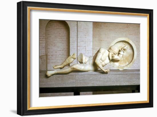 Fallen warrior from the East Pediment of the Temple of Aphaia, Aegina, Greece, built c500-c480 BC-Unknown-Framed Giclee Print