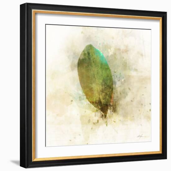 Falling Birch Leaf-Ken Roko-Framed Art Print