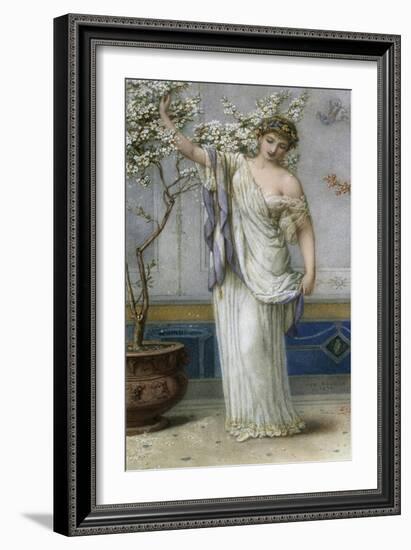 Falling Blossum-Augustus Jules Bouvier-Framed Giclee Print