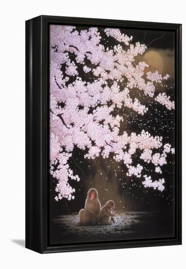 Falling Cherry Blossoms-Joh Naito-Framed Premier Image Canvas