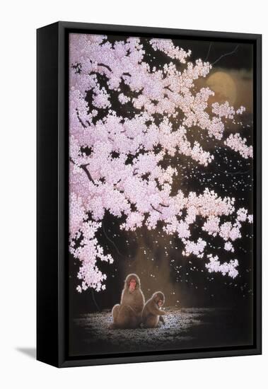 Falling Cherry Blossoms-Joh Naito-Framed Premier Image Canvas