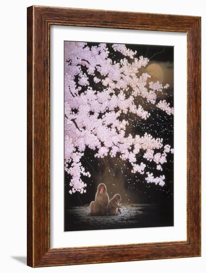 Falling Cherry Blossoms-Joh Naito-Framed Giclee Print