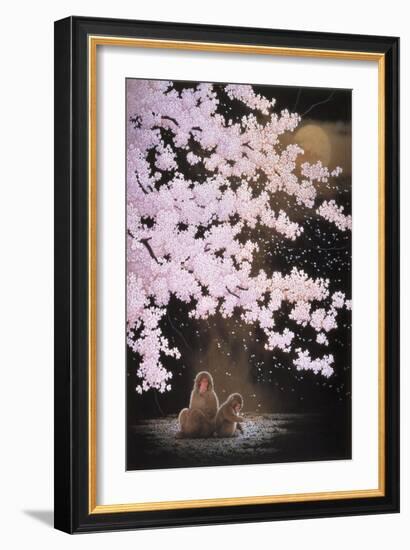 Falling Cherry Blossoms-Joh Naito-Framed Giclee Print