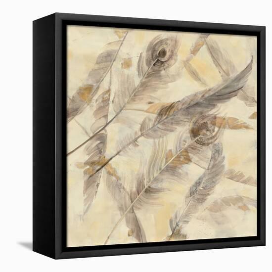 Falling Feathers-Albena Hristova-Framed Stretched Canvas