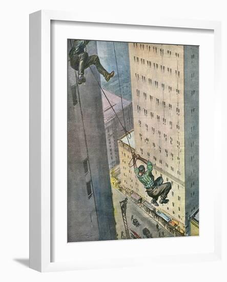 Falling from Skyscraper-Vittorio Pisani-Framed Art Print