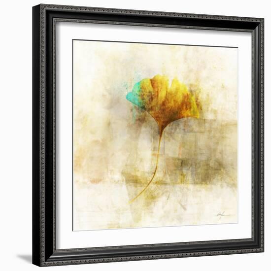 Falling Ginko Leaf-Ken Roko-Framed Art Print