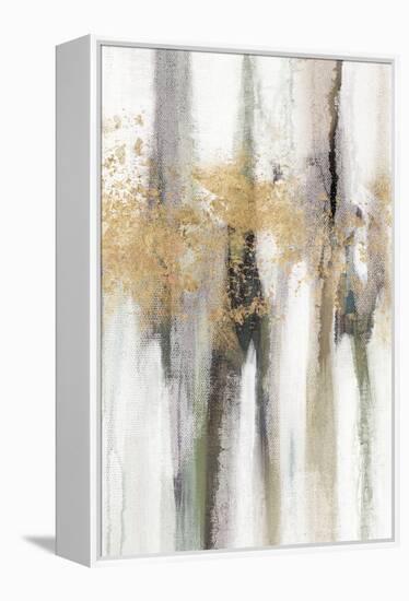 Falling Gold Leaf II-Studio W-Framed Stretched Canvas