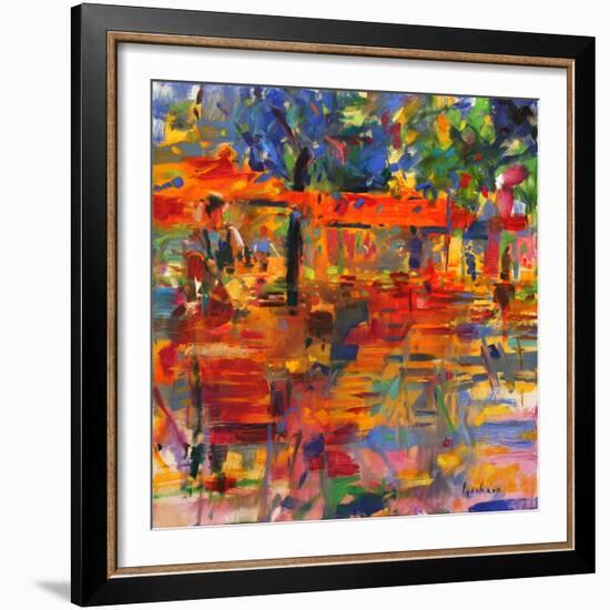 Falling Leaves, Paris-Peter Graham-Framed Giclee Print