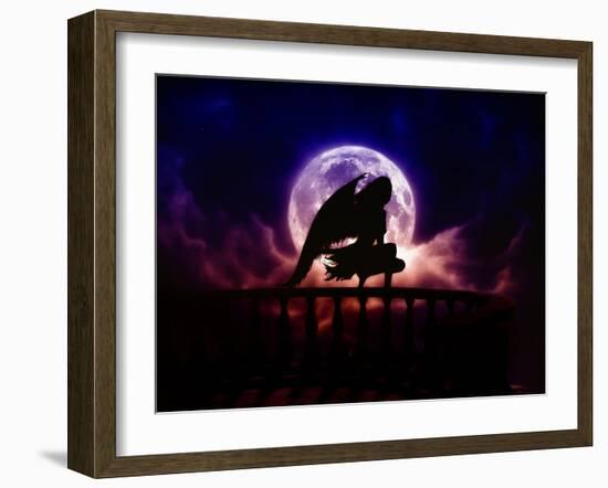 Falling Moon-Julie Fain-Framed Art Print