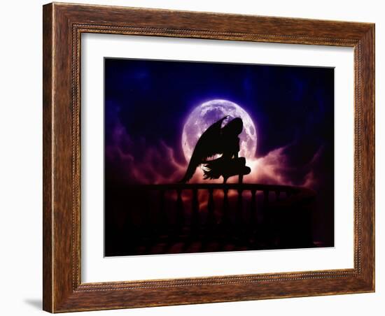 Falling Moon-Julie Fain-Framed Art Print