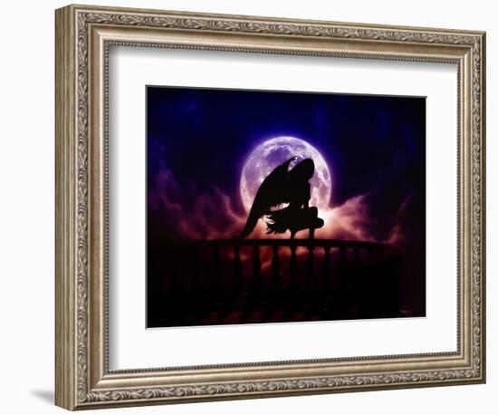 Falling Moon-Julie Fain-Framed Art Print