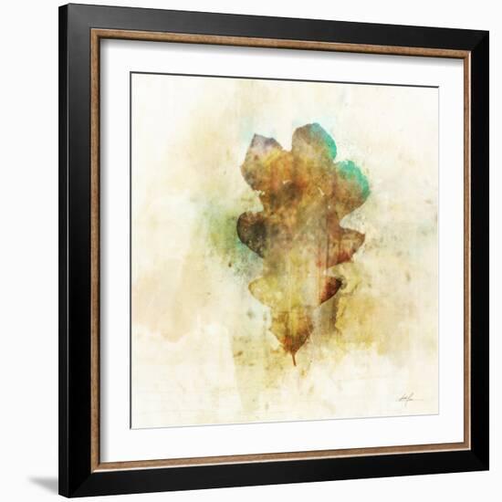 Falling Oak Leaf-Ken Roko-Framed Art Print