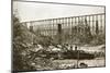 Falling Water Bridge, Nashville and Chattanooga Railroad, 1861-65-Mathew Brady-Mounted Giclee Print