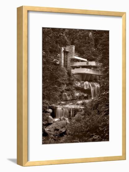 Falling Water View BW-Steve Gadomski-Framed Photographic Print