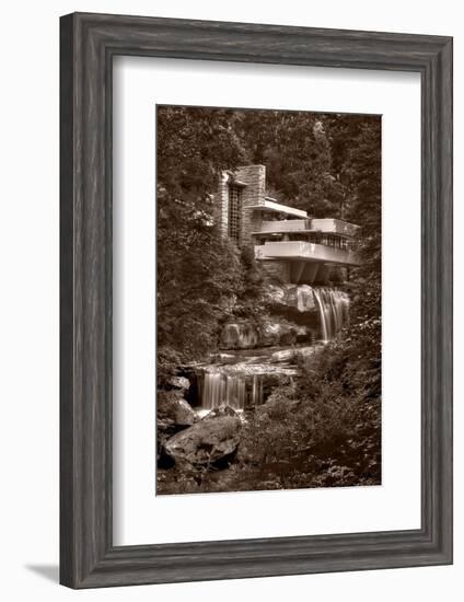 Falling Water View BW-Steve Gadomski-Framed Photographic Print