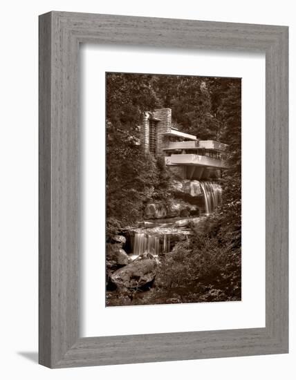 Falling Water View BW-Steve Gadomski-Framed Photographic Print