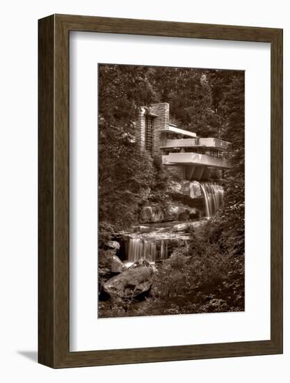 Falling Water View BW-Steve Gadomski-Framed Photographic Print