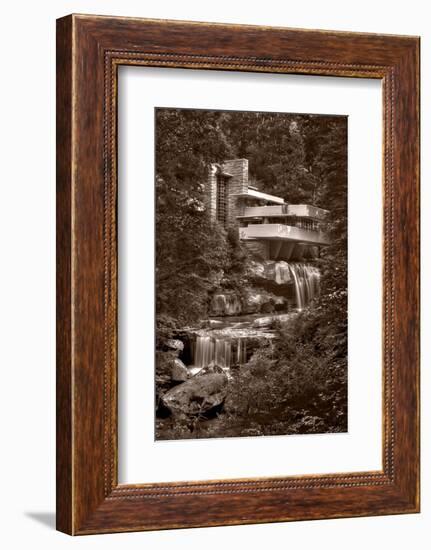 Falling Water View BW-Steve Gadomski-Framed Photographic Print