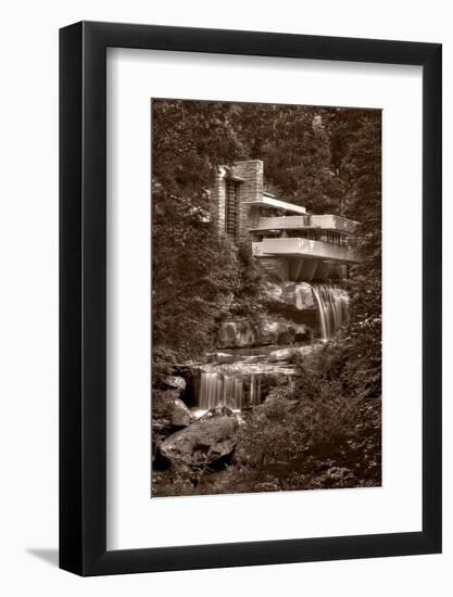 Falling Water View BW-Steve Gadomski-Framed Photographic Print