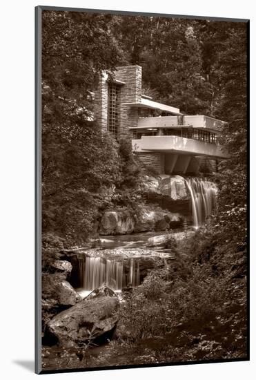 Falling Water View BW-Steve Gadomski-Mounted Photographic Print