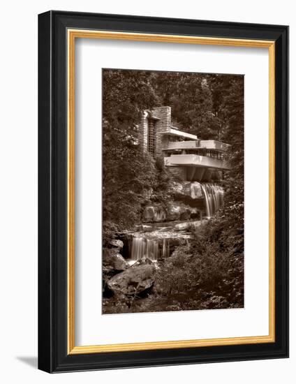 Falling Water View BW-Steve Gadomski-Framed Photographic Print