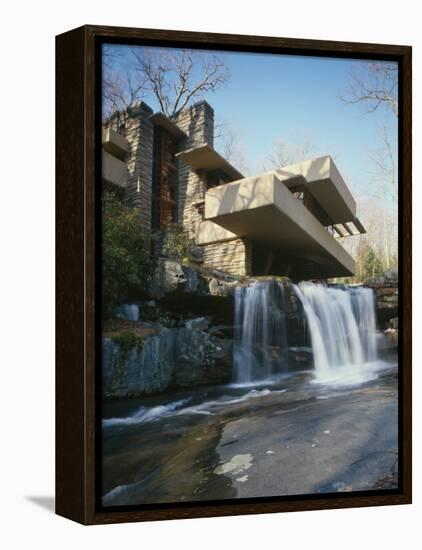 Fallingwater, State Route 381, Pennsylvania-Frank Lloyd Wright-Framed Stretched Canvas