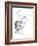 Fallow Buck, 2021, (crayon on paper)-Mark Adlington-Framed Giclee Print