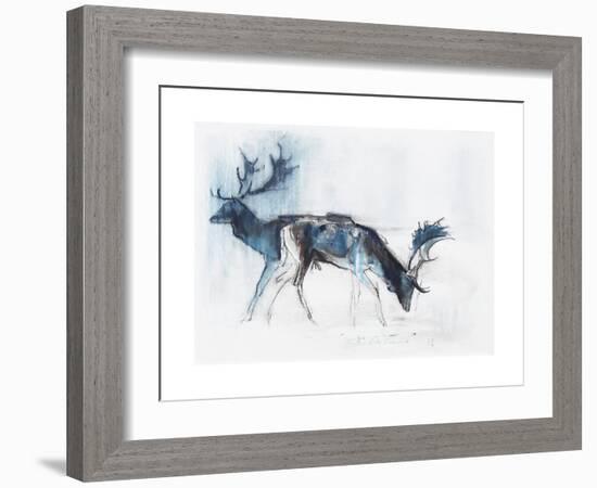 Fallow Bucks, Richmond, 2006-Mark Adlington-Framed Giclee Print