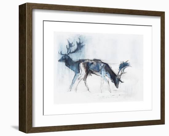 Fallow Bucks, Richmond, 2006-Mark Adlington-Framed Giclee Print